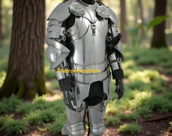 全身騎士鎧 – 中世のスチールスーツ（再現、コスプレ、LARP用）ゴシックアーマー男性用