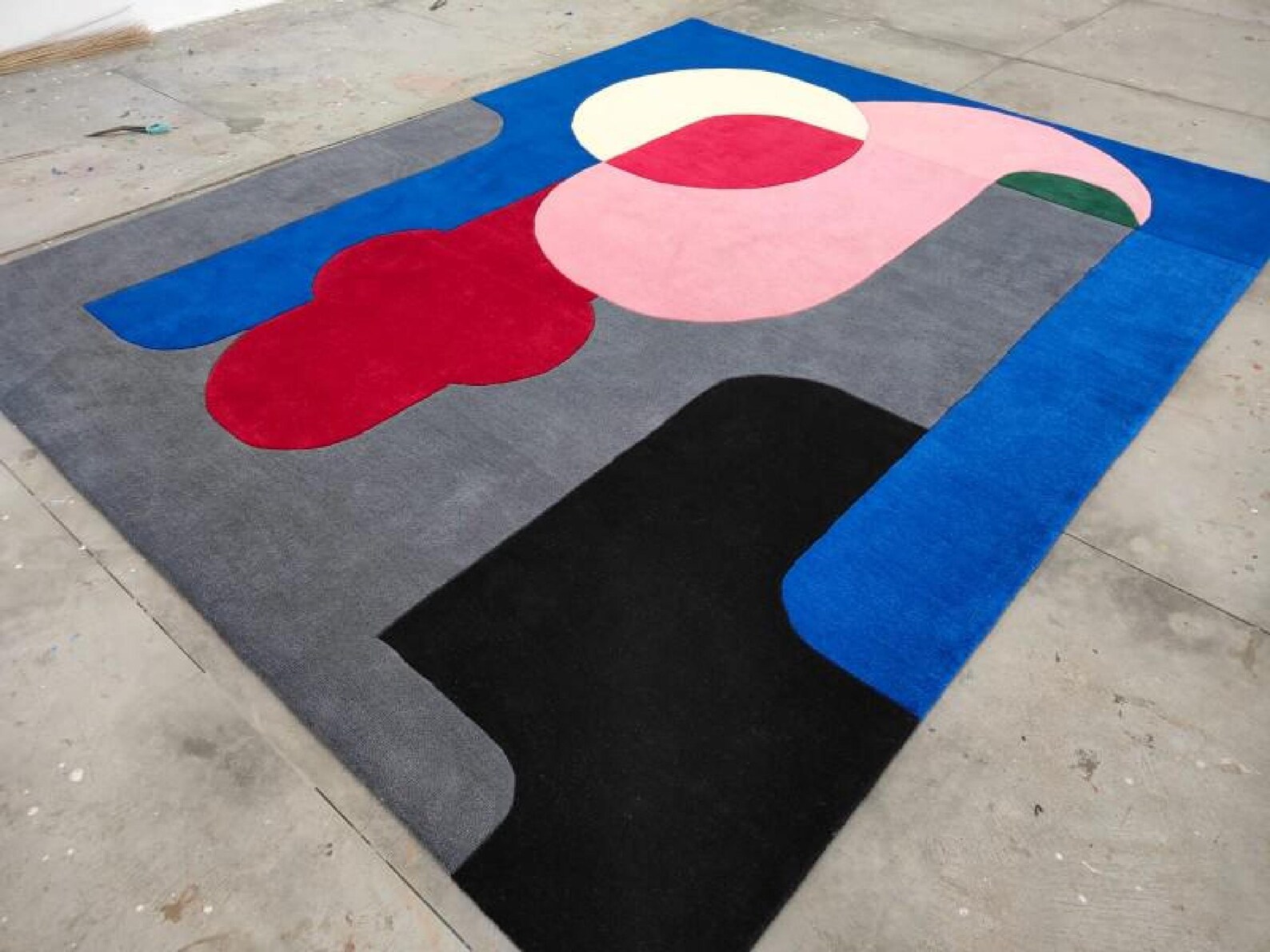 Alfombra de oficina moderna tejida a mano, lana abstracta, 8x10 9x12 ...