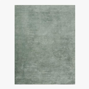 Sage Green Hand Woven Rug | Solid Green Rug | Modern Home Boho Decor | Soft Scandinavian Living Room Rug