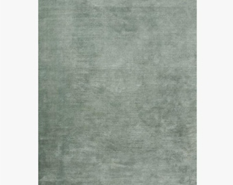 12x18 Sage Green Handwoven Area Rug | Neutral Boho Scandinavian Carpet