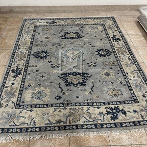 Oushak Rug 9x12 – Hand Knotted Turkish Wool Carpet – Soft Elegant Floor Rug Area rugs