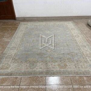 Oushak Rug 9x12 – Hand Knotted Turkish Wool Carpet – Soft Elegant Floor Rug Area rugs
