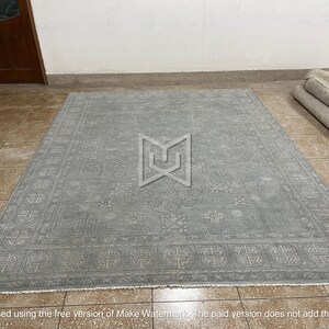 Oushak Rug 9x12 – Hand Knotted Turkish Wool Carpet – Soft Elegant Floor Rug Area rugs