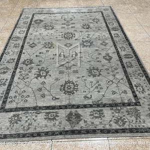 Oushak Rug 9x12 – Hand Knotted Turkish Wool Carpet – Soft Elegant Floor Rug Area rugs