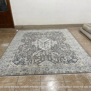 Oushak Rug 9x12 – Hand Knotted Turkish Wool Carpet – Soft Elegant Floor Rug Area rugs
