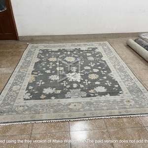 Oushak Rug 9x12 – Hand Knotted Turkish Wool Carpet – Soft Elegant Floor Rug Area rugs
