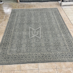Oushak Rug 9x12 – Hand Knotted Turkish Wool Carpet – Soft Elegant Floor Rug Area rugs
