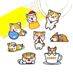 Parches de perros de dibujos animados: apliques bordados divertidos para ropa y accesorios DIY