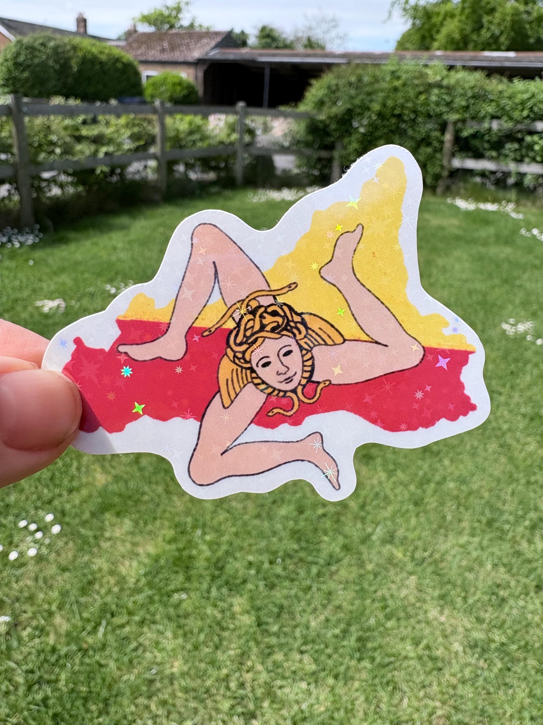 Commandez Stickers 'Drapeau de la Sicile Italie Palerme Trinacria Italia' en ligne