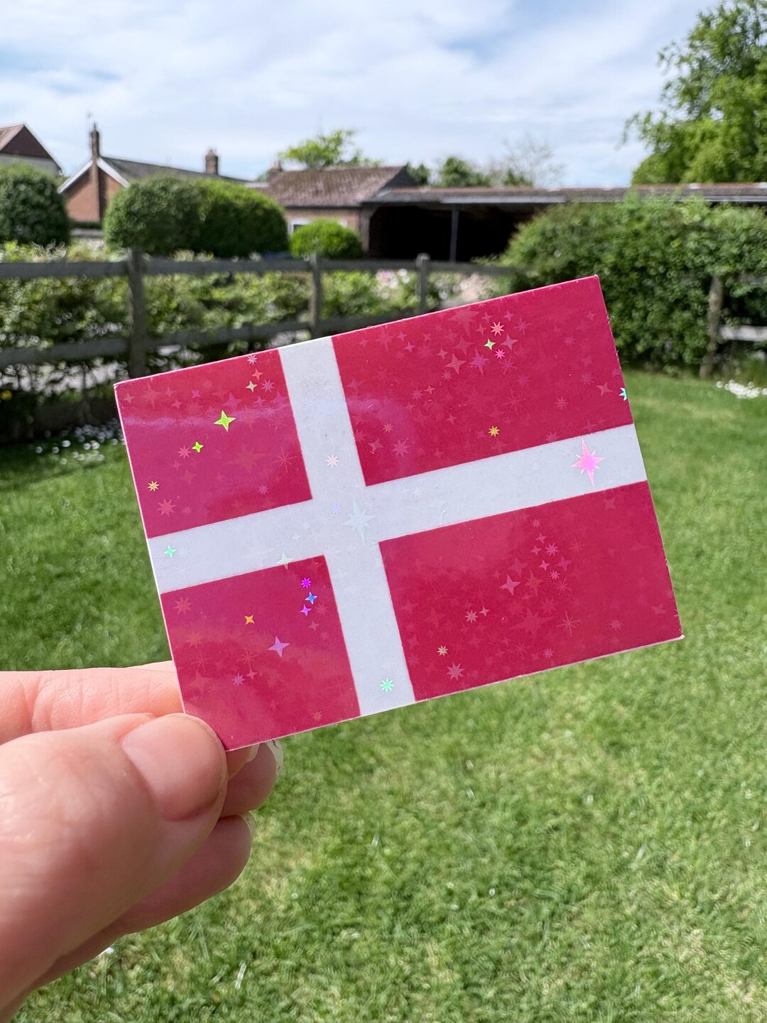Denmark Meme Sticker Denmark Flag Sticker | Danish Flag Decal | Hand Drawn Travel Sticker ...