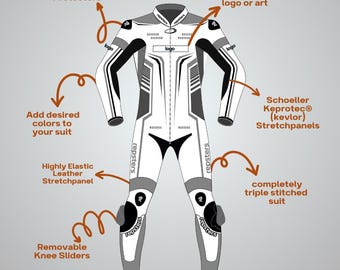 Custom Motorcycle Racing Leather Suit: Handmade, CE Approved