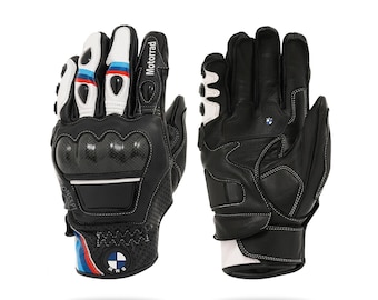 BMW Motorrad Riding Gloves | Motorcycle Touring & Racing Gloves | Cafe Racer Biker Gloves