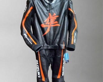 Skórzany Kombinezon Motocyklowy Hayabusa – Wyścigowy Kombinezon z Prawdziwej Skóry Bydlęcej z Ochraniaczami CE na Tor i Drogę