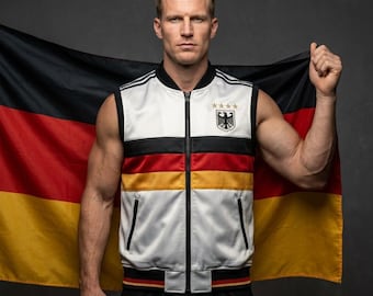 Germany Soccer Fan Jacket | Football Gift World Cup 2026 | Satin Bomber Jacket | Soccer Gift Men Women | Deutschland Football Jersey