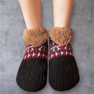 Unisex Plush Socks | Non-Slip Cozy Home Socks | Soft Warm Winter Lounge Footwear | Multi-Color Sizes