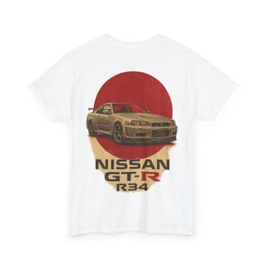 Nissan GT-R R34 T - Shirt | Vintage JDM Car Graphic Tee | Retro Skyline Shirt Gift for Japanese Car Enthusiasts