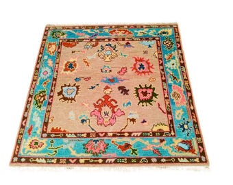 Antique Look Oushak Style Carpet Classic Oushak Design Living Room  rug Turkish Inspired Oushak Pastel Color Oushak Area Carpet 8x10 saiz .