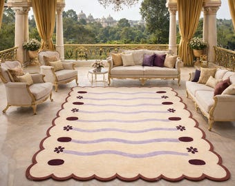 Handmade Tufted Carpet – Cute Kids Playroom Rug 100% wool Cozy Tufted Rug – Kids Bedroom Area Carpet Pastel Tufted Rug any 8x10 saiz.