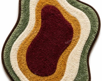 Modern Abstract Tufted Rug – Handmade Irregular Shape Area Carpet Handmade Plush Tufted Carpet – Stylish Living Room Rug 8x10 any feet.