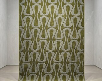 Olive Green Geometric Carpet Premium Tufted Green Rug Stylish Indoor-Outdoor Carpet High-Quality Tufted Accent Rug  any 6x9 saiz available.