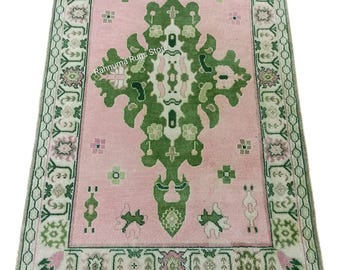 Luxurious Oushak rugs Different design Hand knotted Flower rugs luxury home decor 100  % knot Wool India Handmade Made to order Bedroom rug