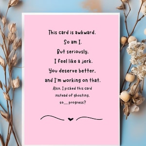 Funny Apology Card, Sorry Gift, Im Sorry Card, Snarky Greeting Cards, Apology Gift, Forgive Me, My Bad, Cheeky Apology Greeting Card