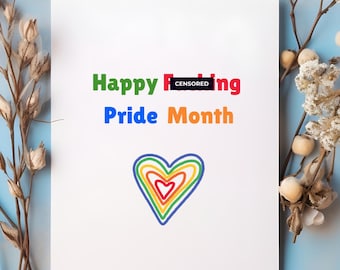 Gay Card, Greeting Card, Gay Pride, Queer Love, Lesbian Pride, Pride Decor, LGBTQ Pride Card, Rainbow Card, LGBTQ Pride Funny Gay Quote Card