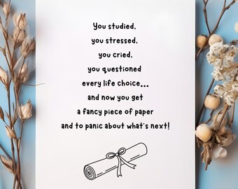 Funny Graduation Card, College Grad Gift, Class of 2025, Graduation Gift Funny, Hilarious Card, Snarky Card, Congrats Grad