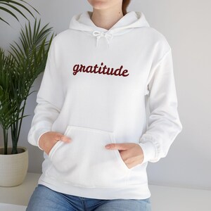 Gratitude Thankful Thanksgiving Fall Autumn Hoodie, Thankful Sweatshirt, Fall Vibes Hooded Sweatshirt, Autumn Hoodie, Thankful Gift,