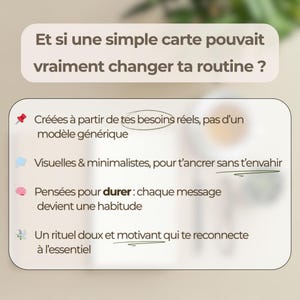 Cartes de routine personnalisées à imprimer – Bien-être, productivité, estime de soi – PDF en français à télécharger image 5