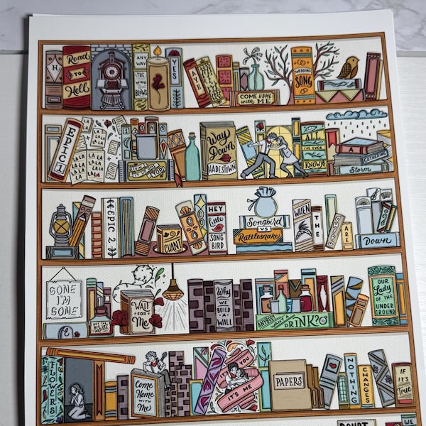 Impresión de la biblioteca de Hadestown