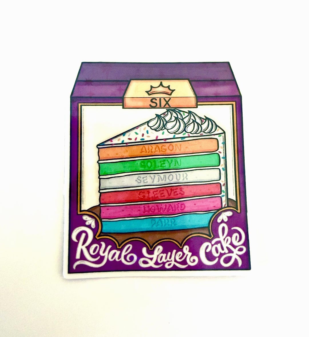 Six Royal Layer Cake Parody Sticker - Etsy