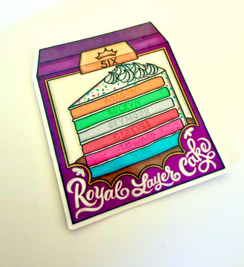 Six Royal Layer Cake Parody Sticker - Etsy