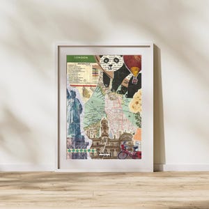 Come Fly With Me Poster Maximalist Scrapbook ästhetik und cooles Girl Vibes