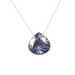AAA Flawless Ceylon Light Blue Sapphire Heart Cut Gemstone Charm Pendant, 10x10 MM 925 Sterling Silver Pendant For Her Anniversary Gift