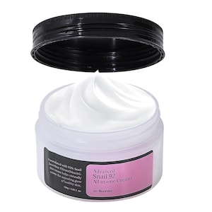 NuVibe Snail Mucin 92% Moisturizer – 100g Hydrating Korean Cream for Soft, Clear Skin. Lightweight & Soothing for All Skin Types.