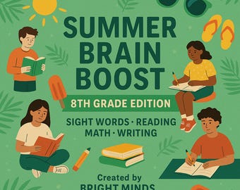 8th Grade Summer Learning Packet | Reading, Math, Writing & Vocabulary | Printable PDF