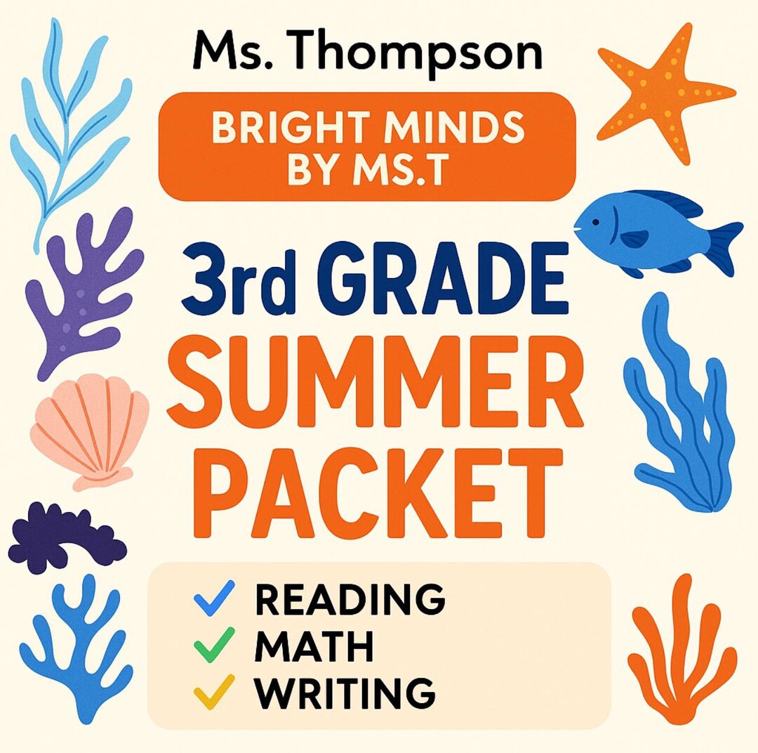 3rd Grade Summer Learning Packet | Reading, Writing & Math Printable - Etsy