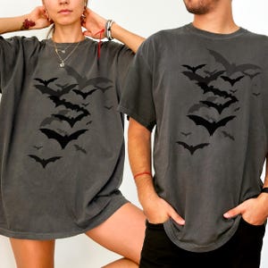 Bat Shirt, Comfort Colors® Halloween Shirt, Goblincore Shirt, Bat Tshirt, Witchy Shirt, Spooky Shirt, Vintage Gothic Vampire Bats Tee