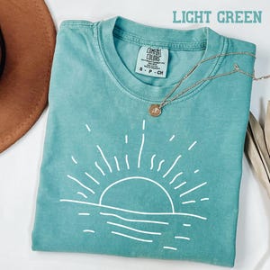 Comfort Colors Sun T-Shirt: Boho Beach Summer Shirt