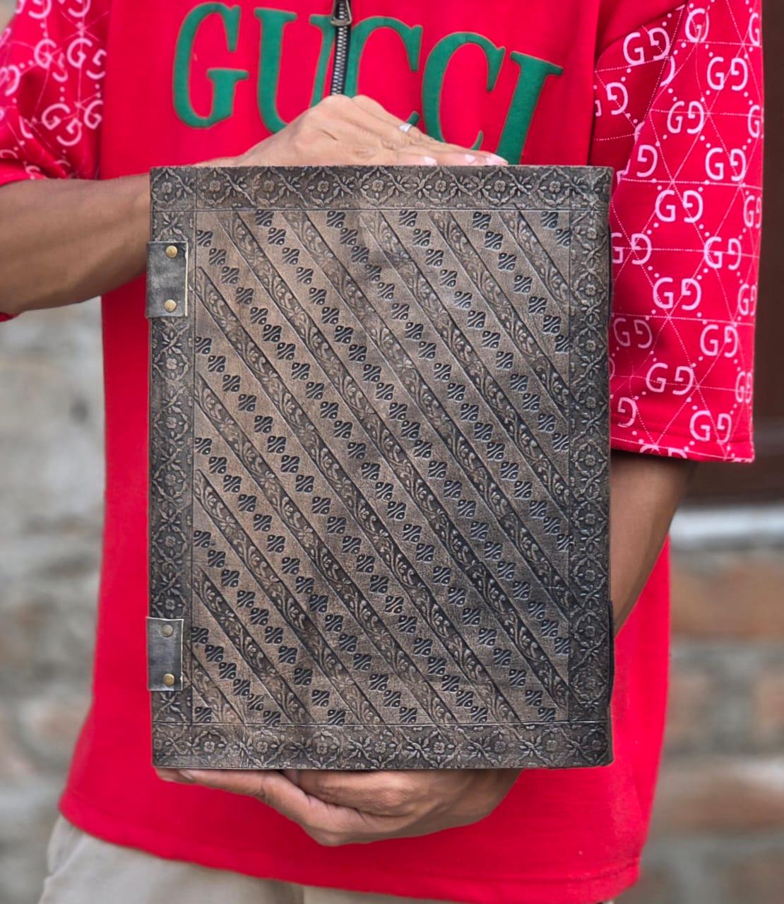 Handmade Leather Journal: Tree Of Life Embossed Vintage Notebook