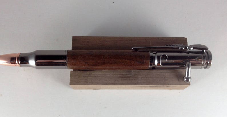 Walnut Bolt Action Pen Gun Metal Finish image 2