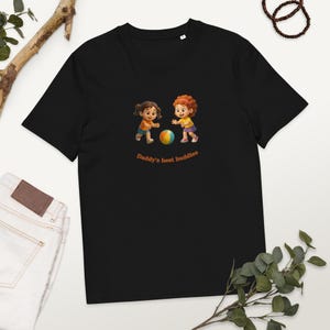 Koszulka z nadrukiem Best Dad's Friends Unisex z organicznego ściągacza przy szyi