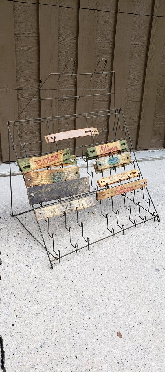 Antique Display Rack Vintage Wire Stand Folding Organizer Etsy