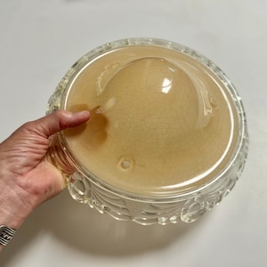 Antique Art Deco Glass Shade for 3 Chain Light Fixture.  Vintage Ceiling Light Replacement Shade