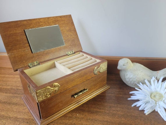 Cute Vintage Jewelry Box Mini Antique Dresser. Wo… - image 3