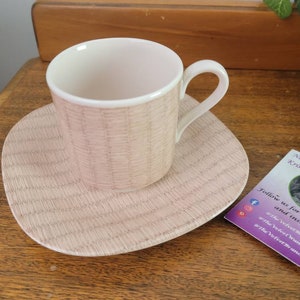 Vintage Mikasa Teacup & Saucer Set. Tatami Peach Tempo Eighty Collection China Replacement. Vintage Tea Party Dinnerware. 1980s Coffee Cup
