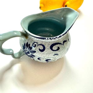 Vintage Chinese Blue Pitcher. Hand Painted