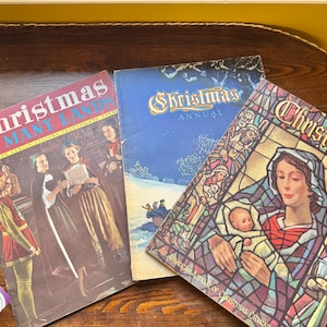 Vintage Christmas Book Set of 3. 1930’s, 1940’s, 1960’s Holiday Collection Historical Texts