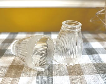 Vintage Clear Glass Globe Shade. Art Deco Replacement Fan Lamp Shade